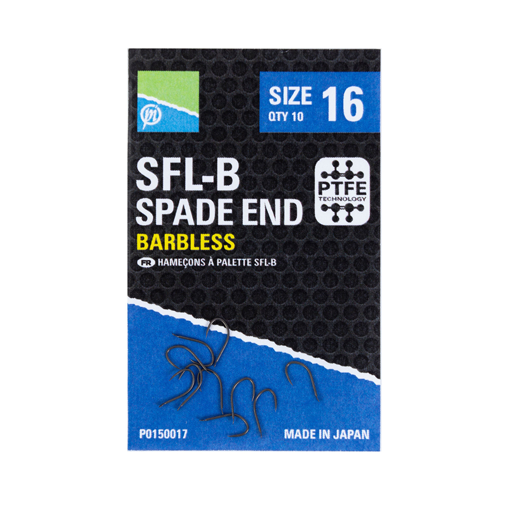 SFL-B Hooks Spade End Barbless