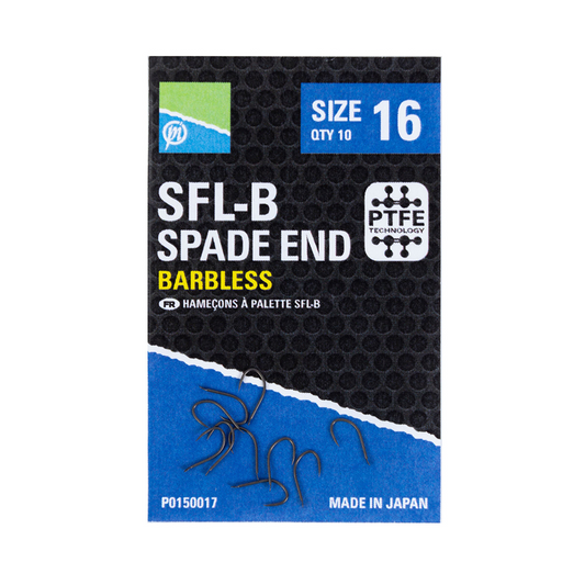 SFL-B Hooks Spade End Barbless