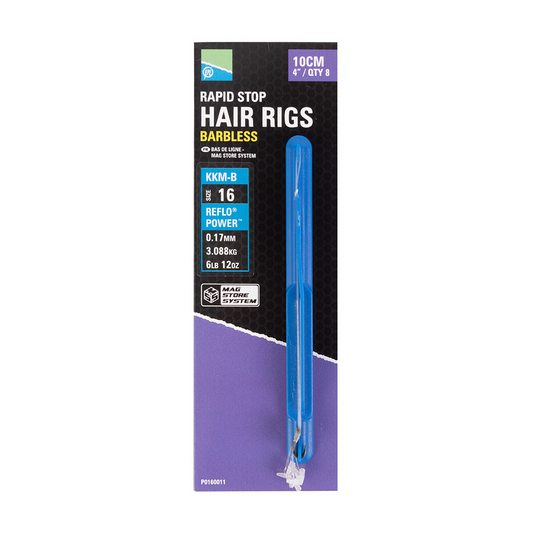 4"/10cm Rapid stops hair rigs Barbless